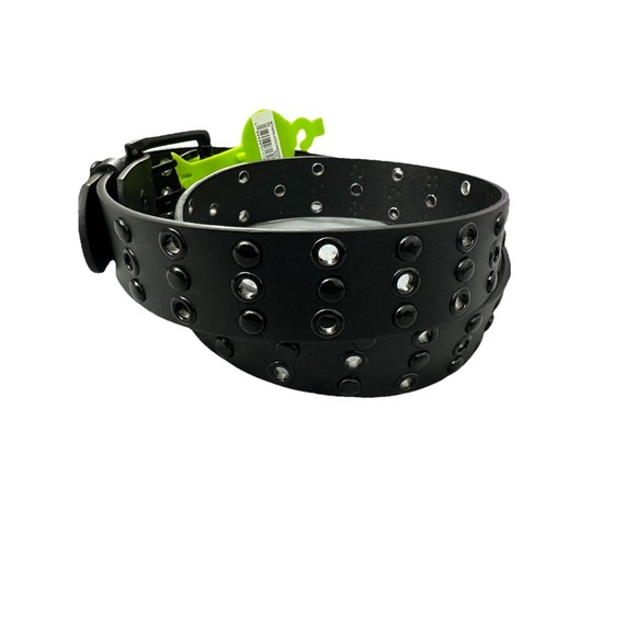 DC Shoes Men's Skate Black Bonded Leather Belt - BTAN4LKDCABW07 Size 38 New - Picture 4 of 10